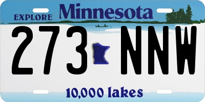 MN license plate 273NNW