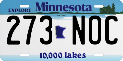 MN license plate 273NOC