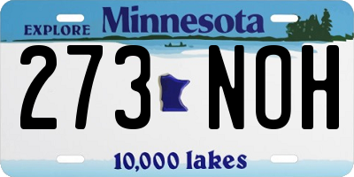 MN license plate 273NOH