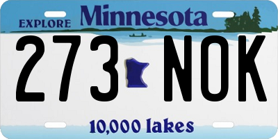 MN license plate 273NOK