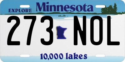 MN license plate 273NOL