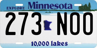 MN license plate 273NOO