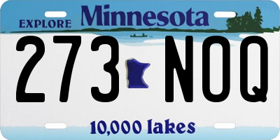 MN license plate 273NOQ