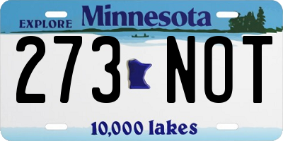 MN license plate 273NOT