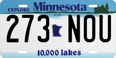MN license plate 273NOU