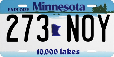 MN license plate 273NOY