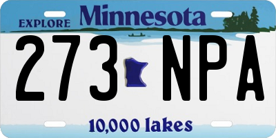 MN license plate 273NPA