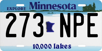 MN license plate 273NPE