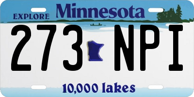 MN license plate 273NPI