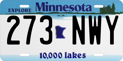 MN license plate 273NWY