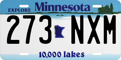 MN license plate 273NXM