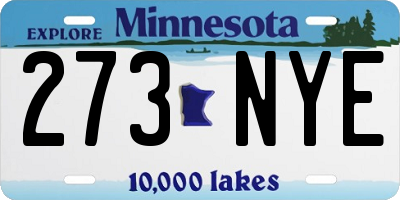 MN license plate 273NYE