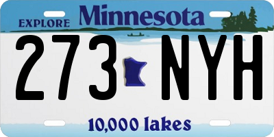 MN license plate 273NYH
