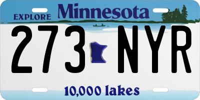 MN license plate 273NYR