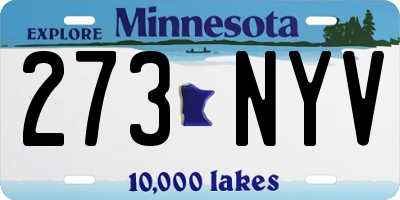 MN license plate 273NYV