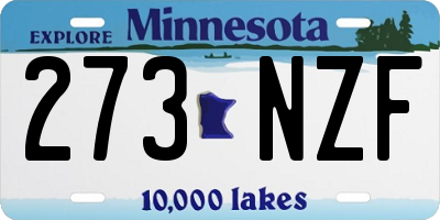 MN license plate 273NZF
