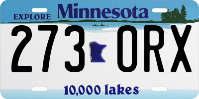 MN license plate 273ORX