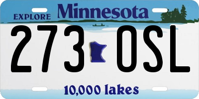 MN license plate 273OSL