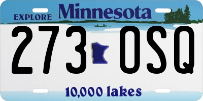 MN license plate 273OSQ