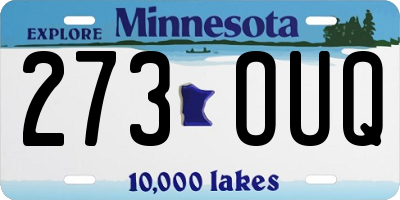 MN license plate 273OUQ