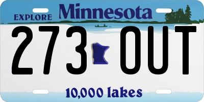 MN license plate 273OUT