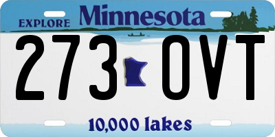 MN license plate 273OVT