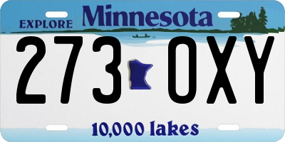 MN license plate 273OXY