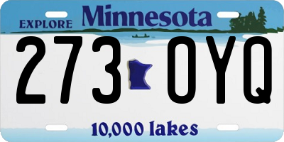 MN license plate 273OYQ