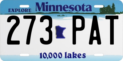 MN license plate 273PAT