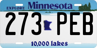 MN license plate 273PEB