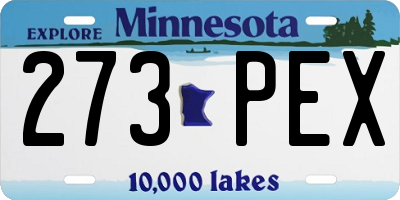 MN license plate 273PEX
