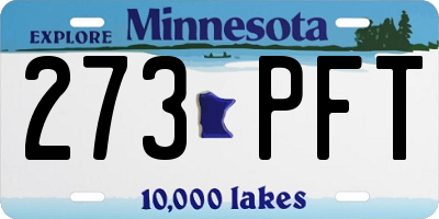 MN license plate 273PFT