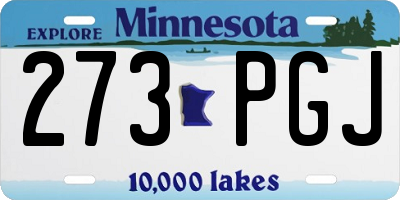 MN license plate 273PGJ