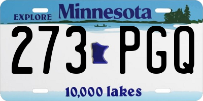 MN license plate 273PGQ