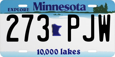 MN license plate 273PJW