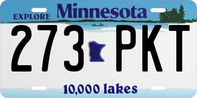 MN license plate 273PKT