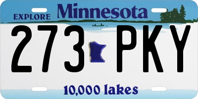 MN license plate 273PKY