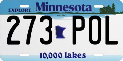 MN license plate 273POL