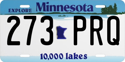 MN license plate 273PRQ