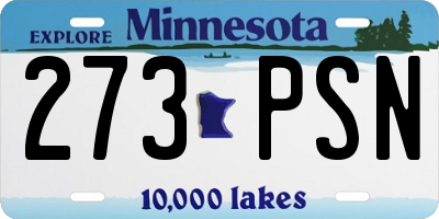 MN license plate 273PSN