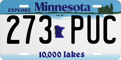 MN license plate 273PUC