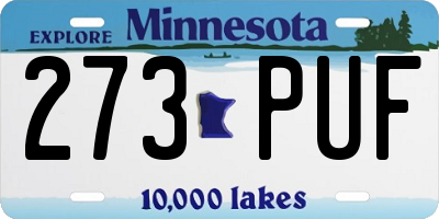 MN license plate 273PUF