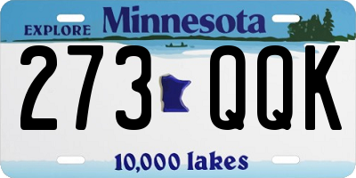 MN license plate 273QQK