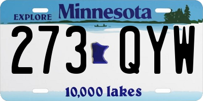 MN license plate 273QYW