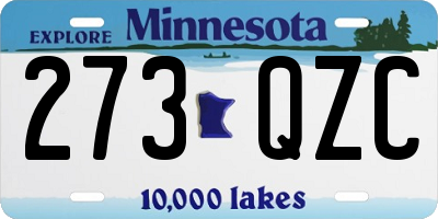 MN license plate 273QZC