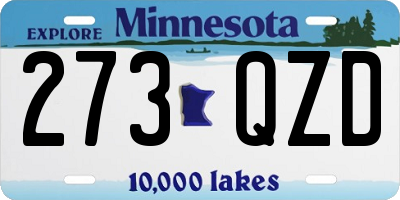 MN license plate 273QZD