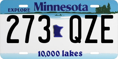 MN license plate 273QZE
