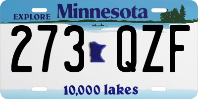 MN license plate 273QZF
