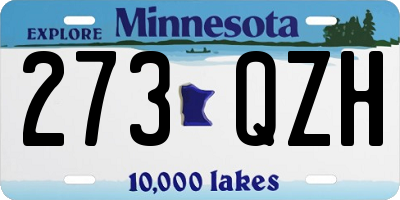 MN license plate 273QZH