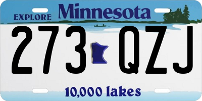 MN license plate 273QZJ